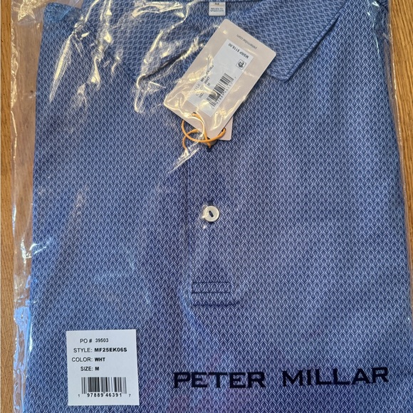 Peter Millar Light Blue Polo Shirt - Picture 3 of 4
